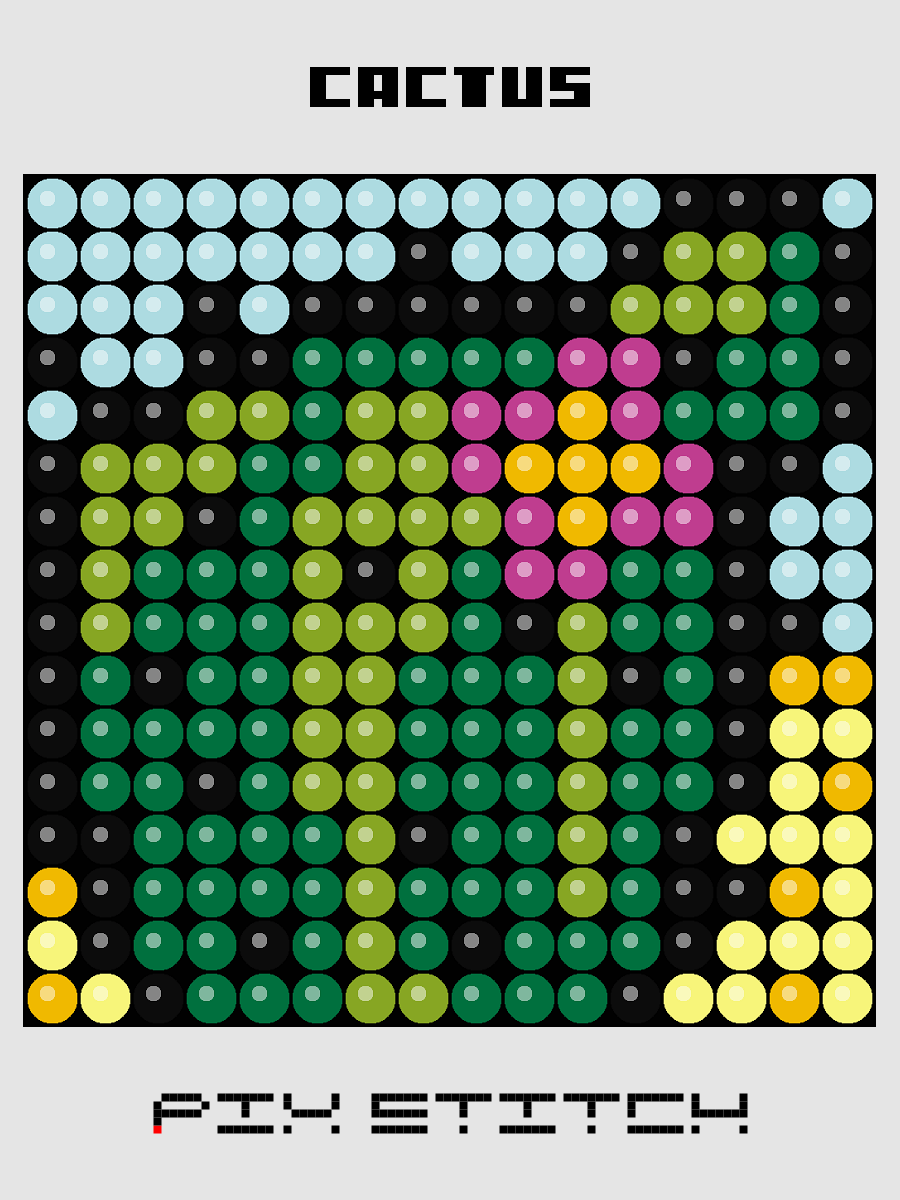 Cactus Pixel Art product image (1)