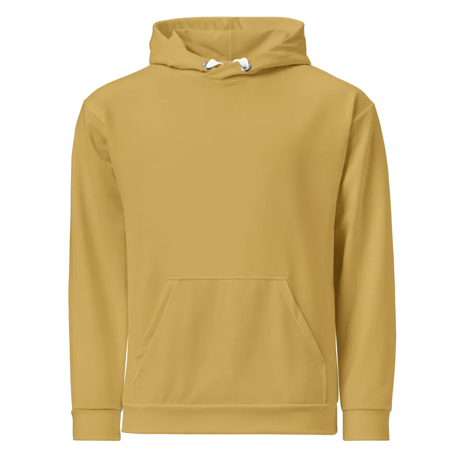 Plain Medium Dark Yellow Light Summer Unisex Recycled Polyester Heavyweight Premium Hoodie by Treasure Pie product image (8)