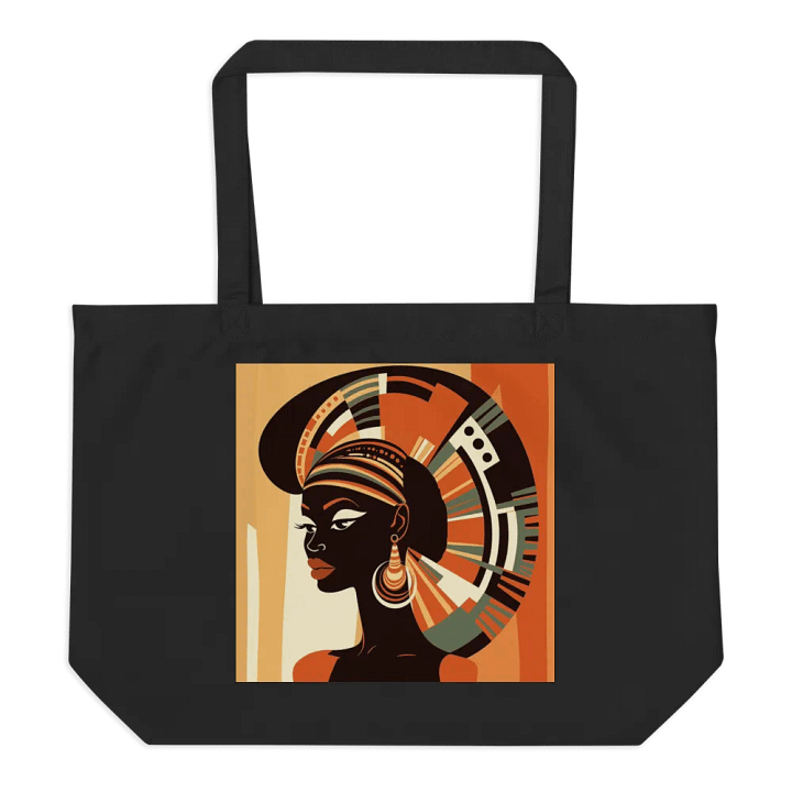 Afrocentric Art Tote Bag, Colorful African Queen Print, Large Canvas Shopper, Durable Carryall, Unique Cultural Accessory product image (1)