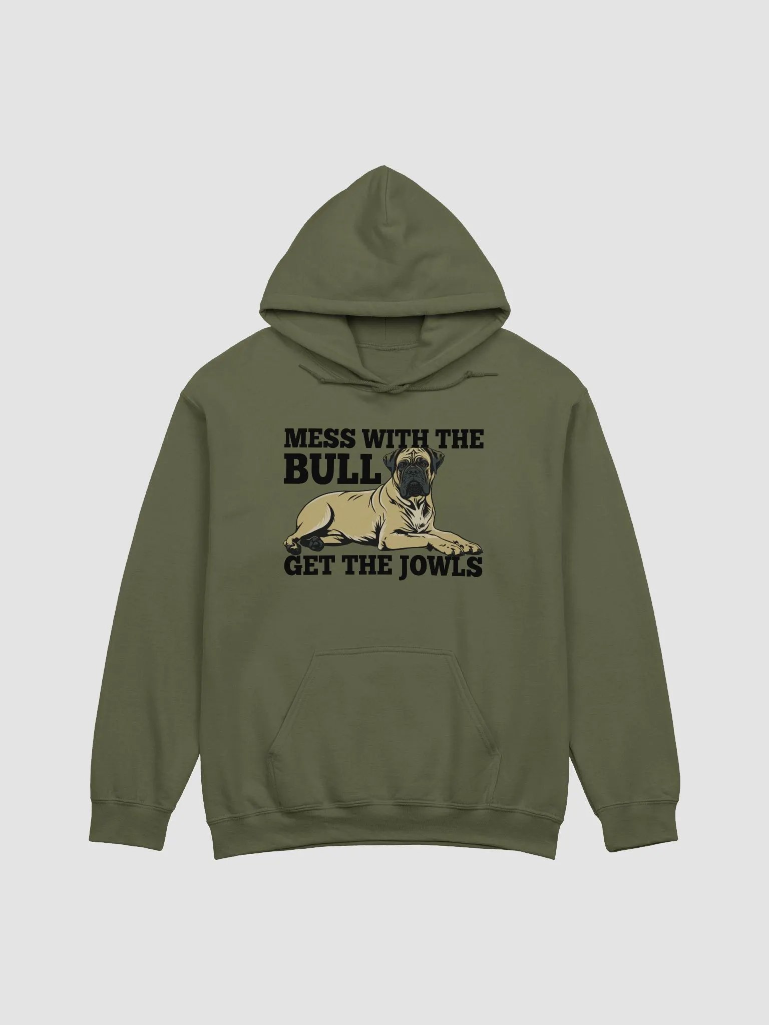 Mess with the Bull, Get the Jowls Hooded Sweatshirt of Bullmastiff | Funny Hoodie for Bullmastiff Paw-rents product image (17)