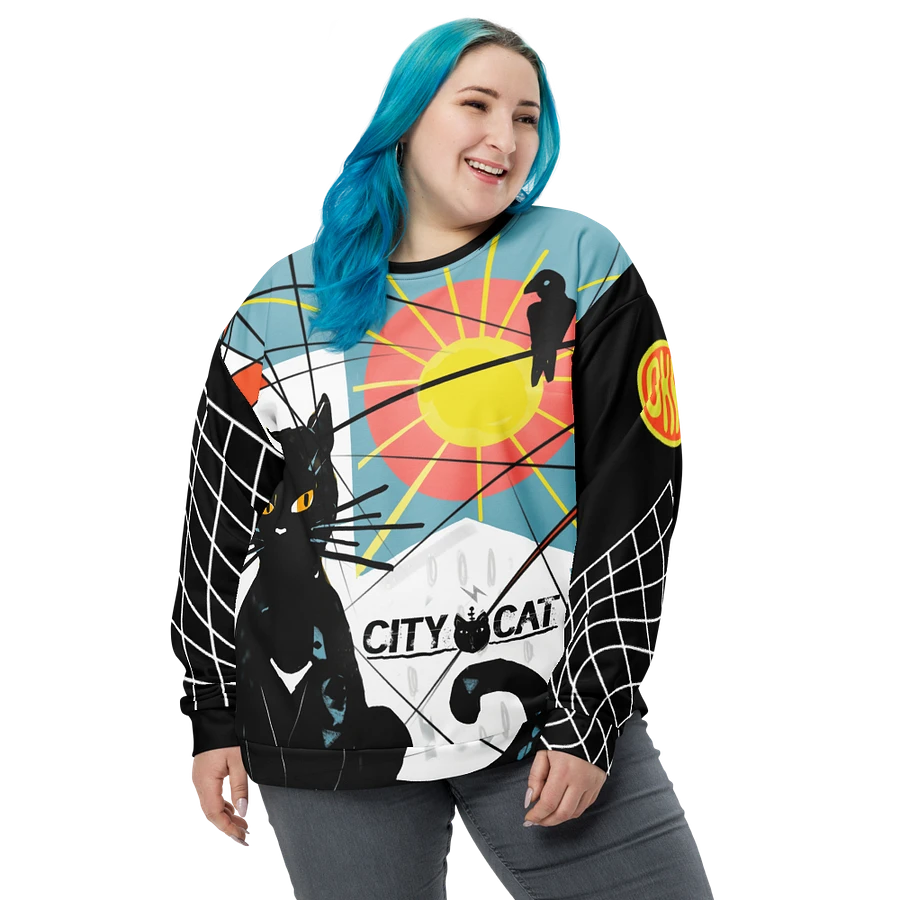 CityCatPaint1 Unisex Art Sweatshirt product image (6)