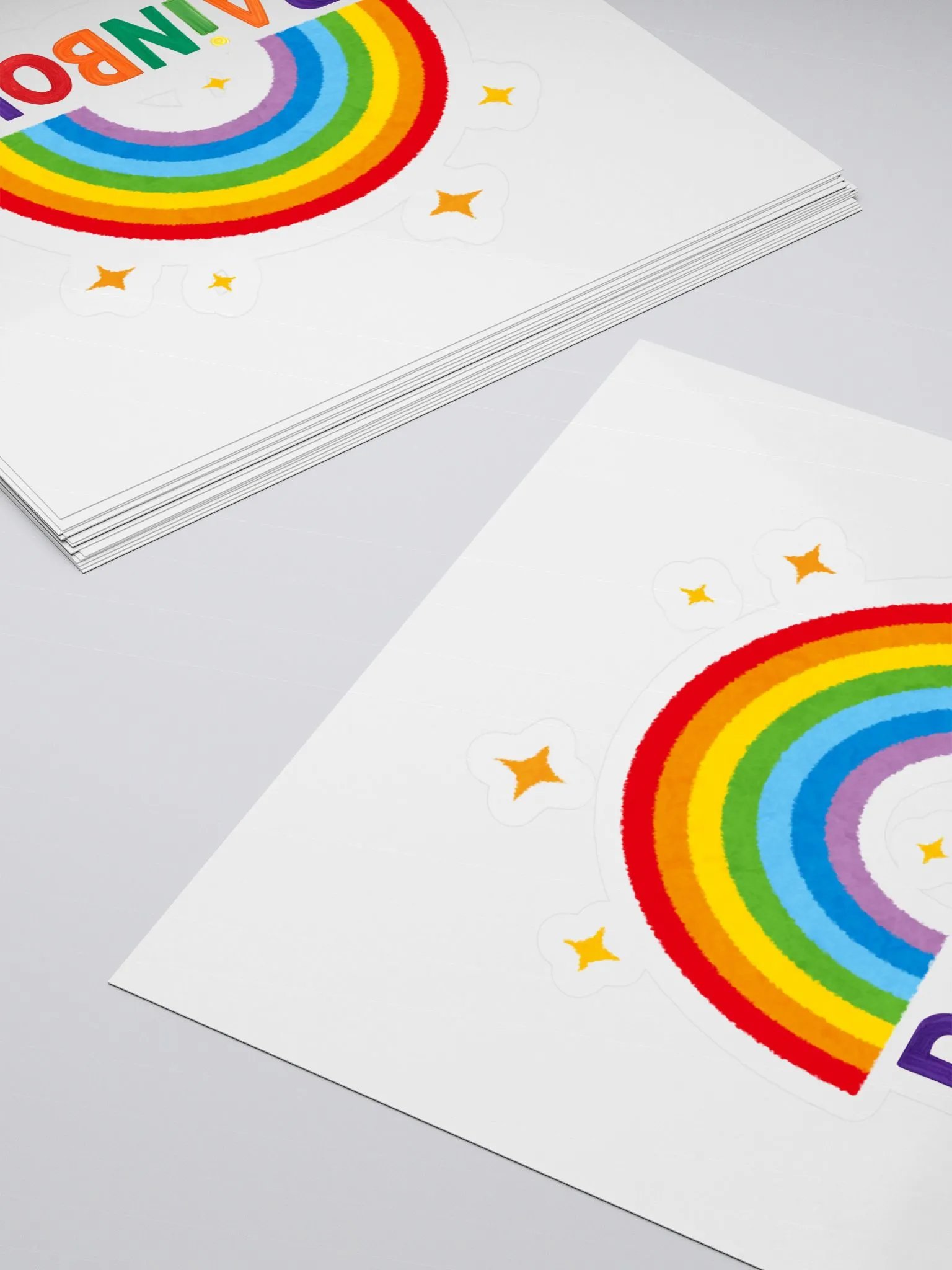 Vibrant Rainbow Kiss-Cut Stickers product image (4)