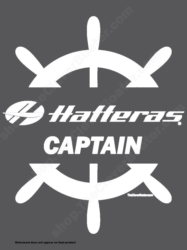 Hatteras Captain - T-Shirt - Dark Shirt w/White Logo product image (2)