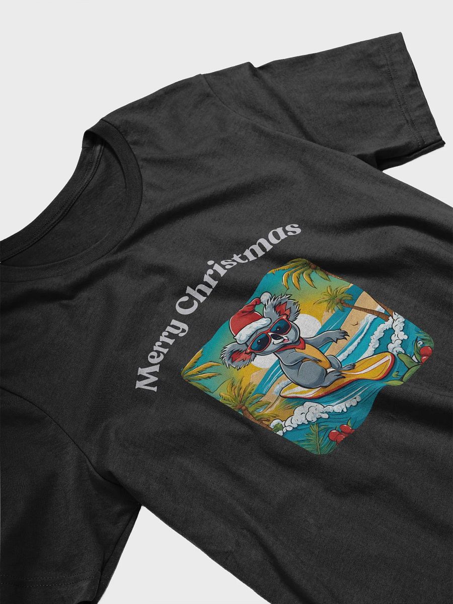 Festive Koala Surf Scene Merry Christmas T-Shirt - Silver product image (3)