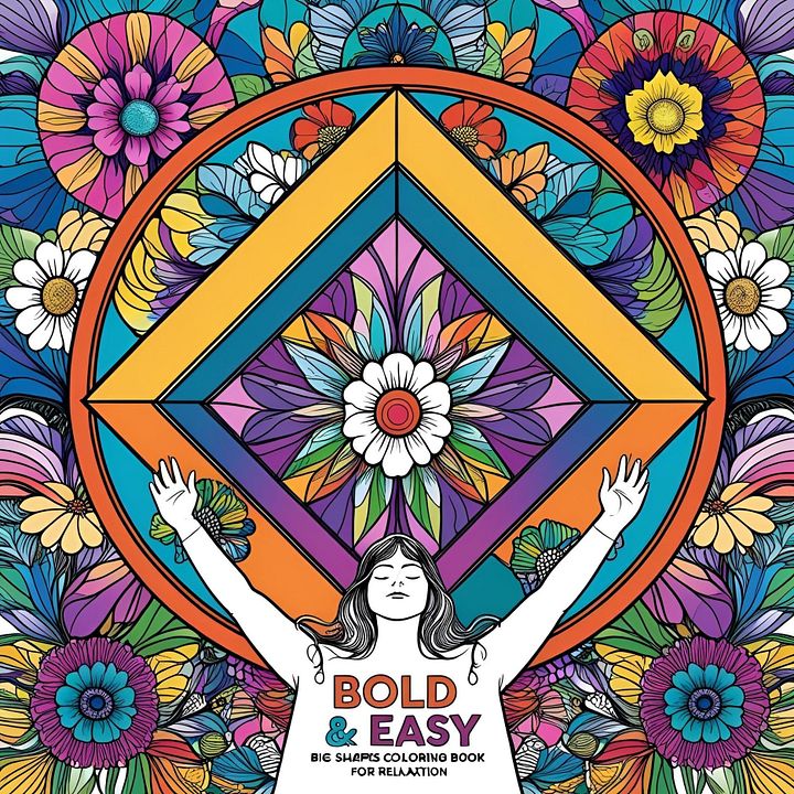Bold & Easy – Printable Thick-Line Coloring Book PDF for Adults and Seniors, Instant Download product image (1)
