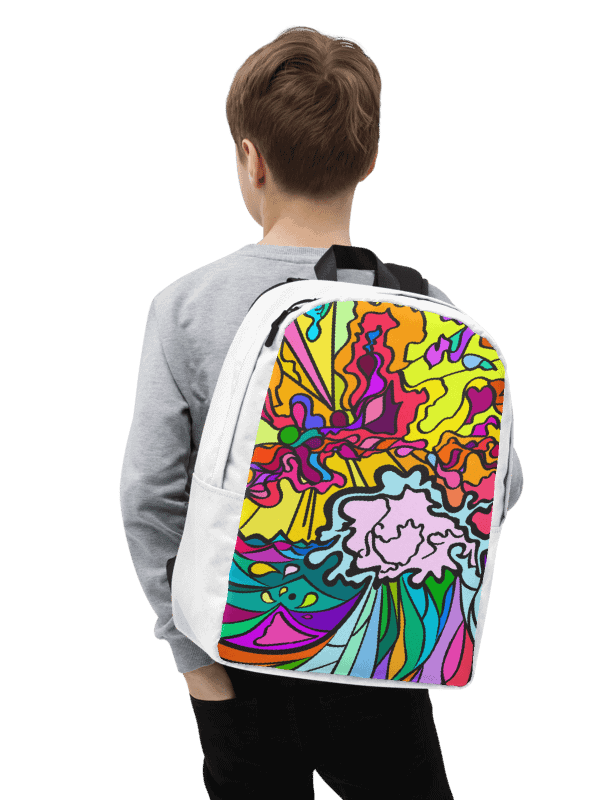 Vibrant Swirls Custom Backpack – Wave at Sunset product image (7)