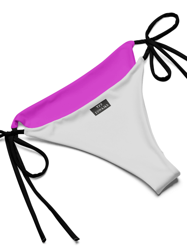 Colorful Leopard Print Low Rise Cheeky String Bikini With Fuchsia Bottoms product image (11)
