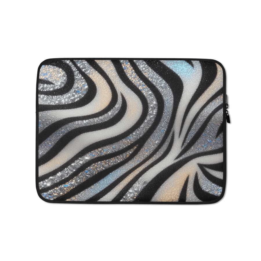 Zebra Sparkle Laptop Sleeve product image (1)