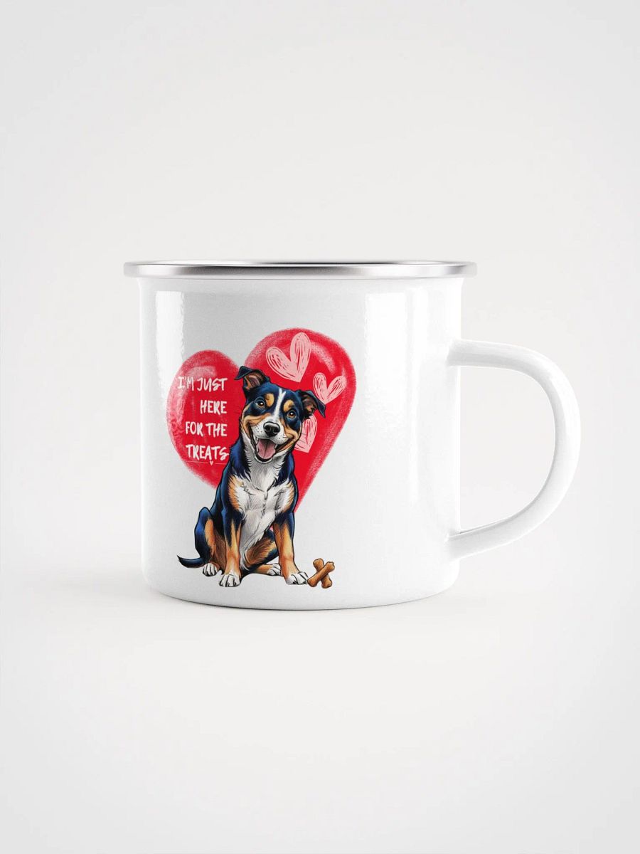 I'M YUST HERE FOR THE TREATS Enamel Mug product image (1)