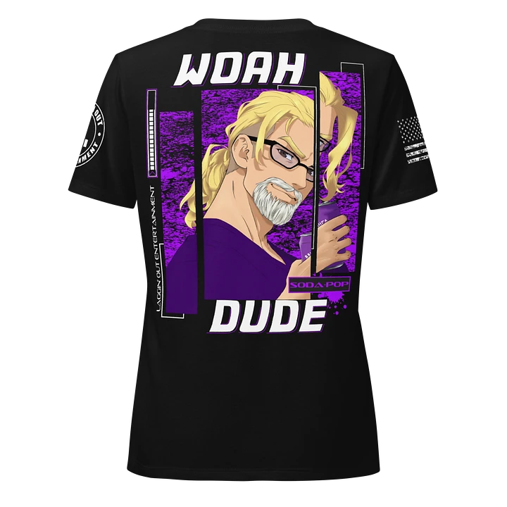 Woah dude V-neck tee black product image (2)