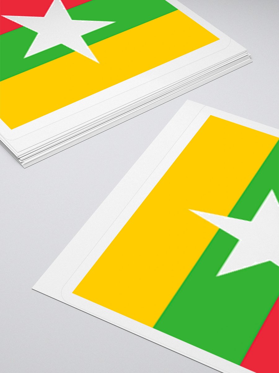 Exclusive Myanmar Flag Kiss-Cut Sticker by TDS Music - Unique Design (3" x 3", 4" x 4", 5.5" x 5.5") product image (4)