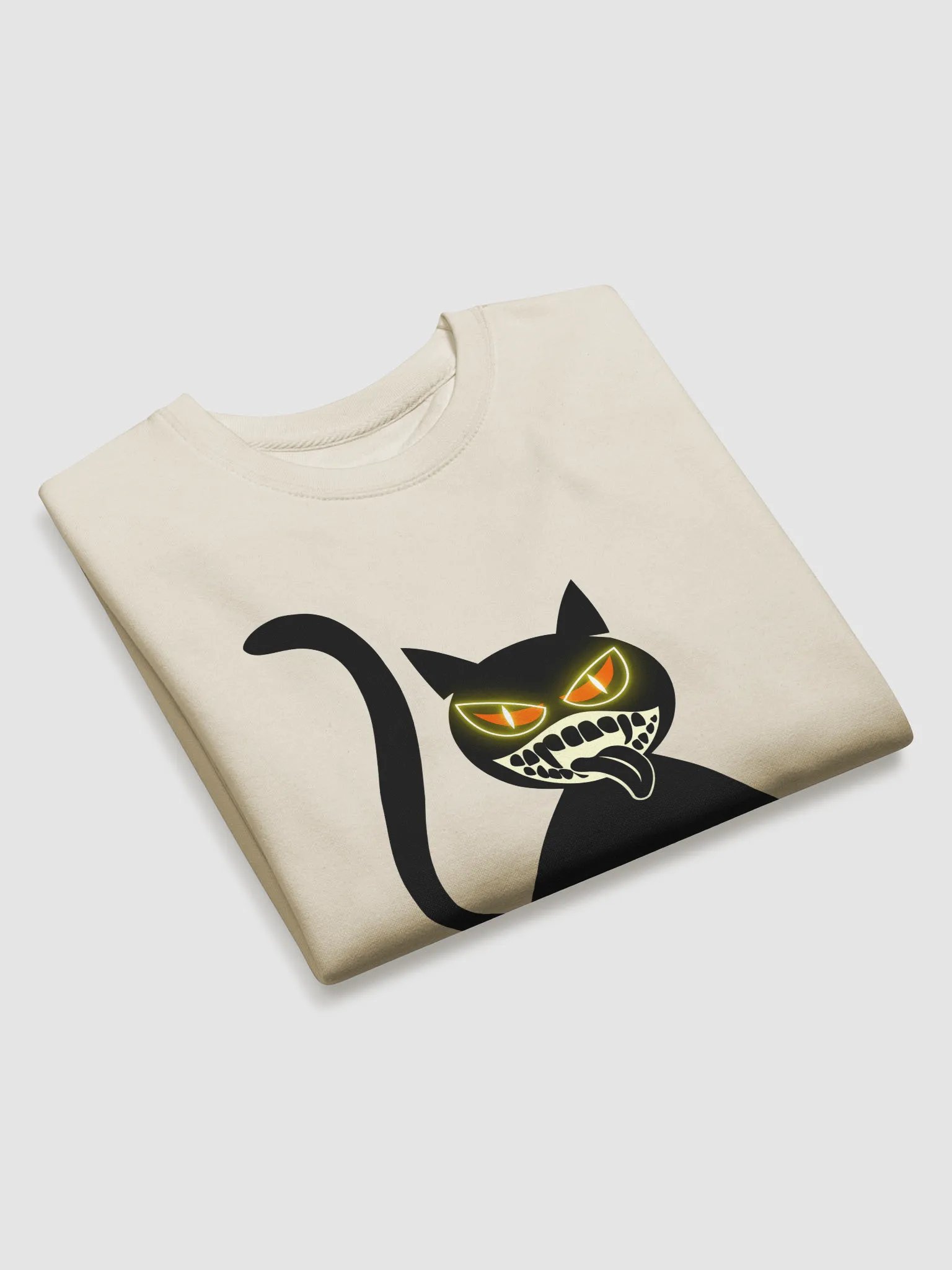 Smiley Cat with Slimey Teeth Sweatshirt – Creepy Cute Streetwear product image (18)