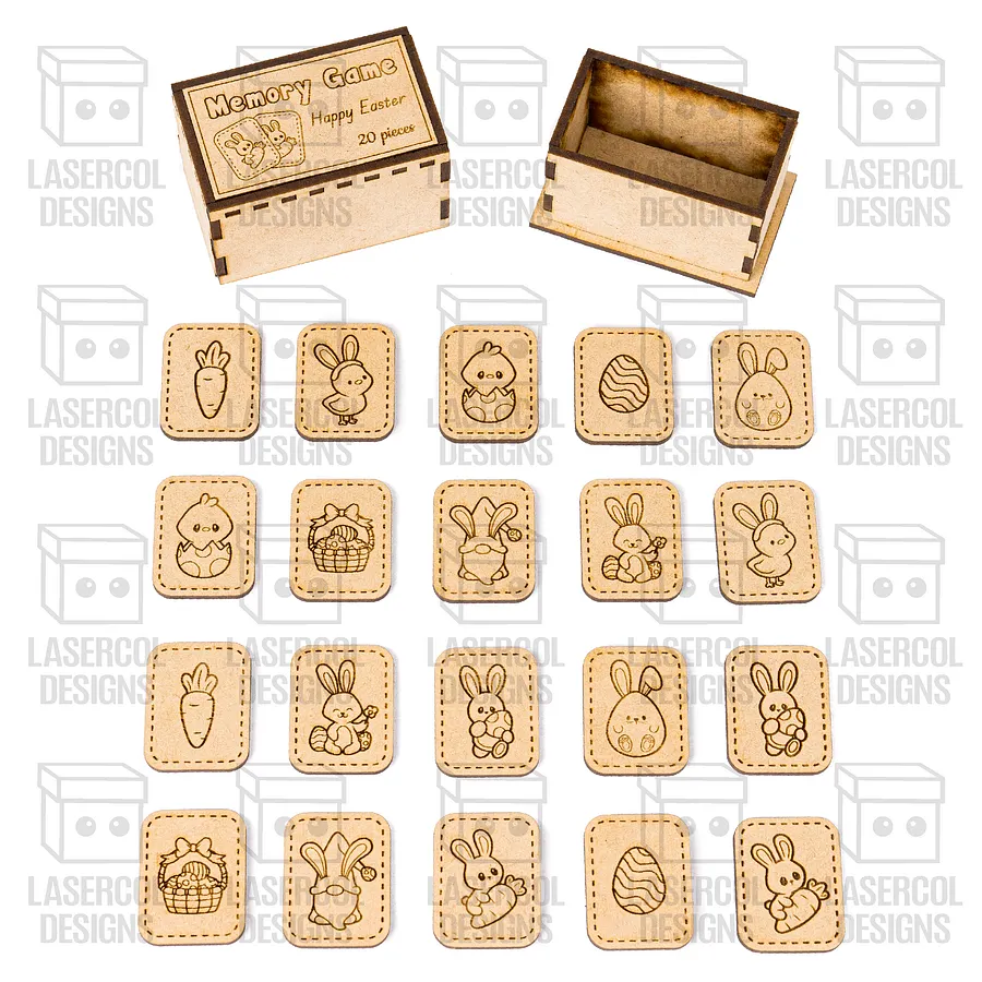 Easter Memory Game (2 Sizes) - Laser Cut Files product image (6)