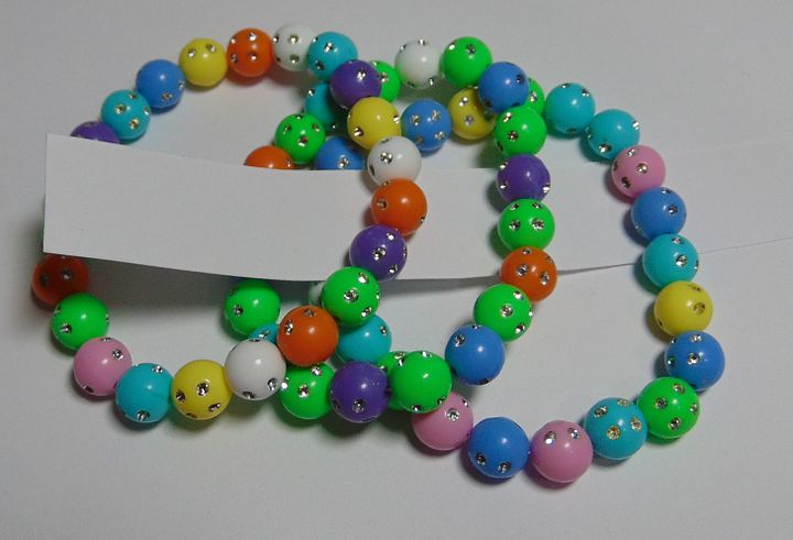 Multicolor Elastic Beaded Bracelets product image (1)