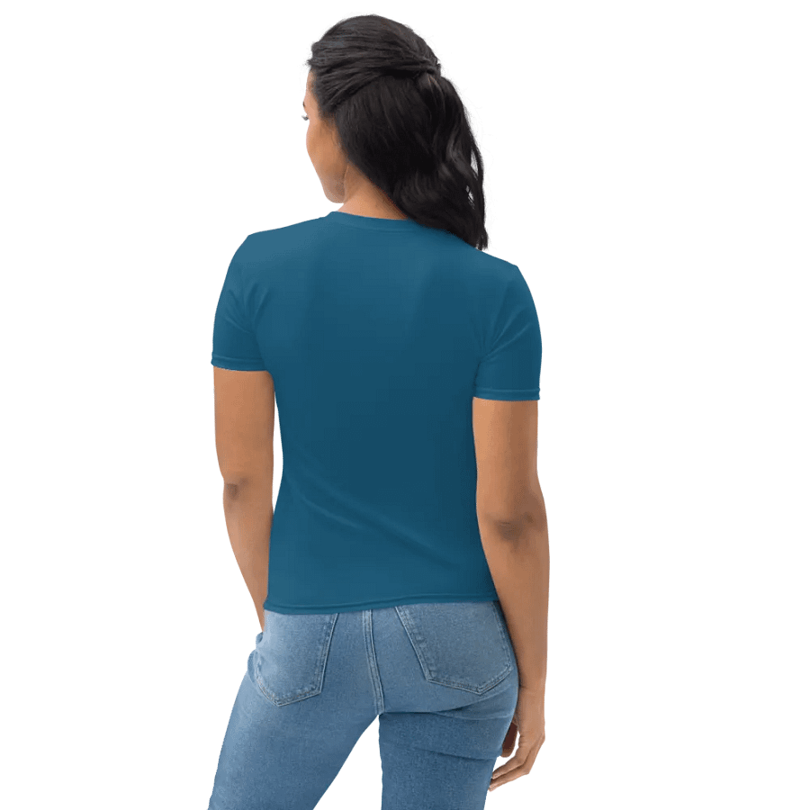 Plain Dark Blue True Summer Women's Crewneck Polyester Heavyweight Premium T-Shirt by Treasure Pie product image (8)