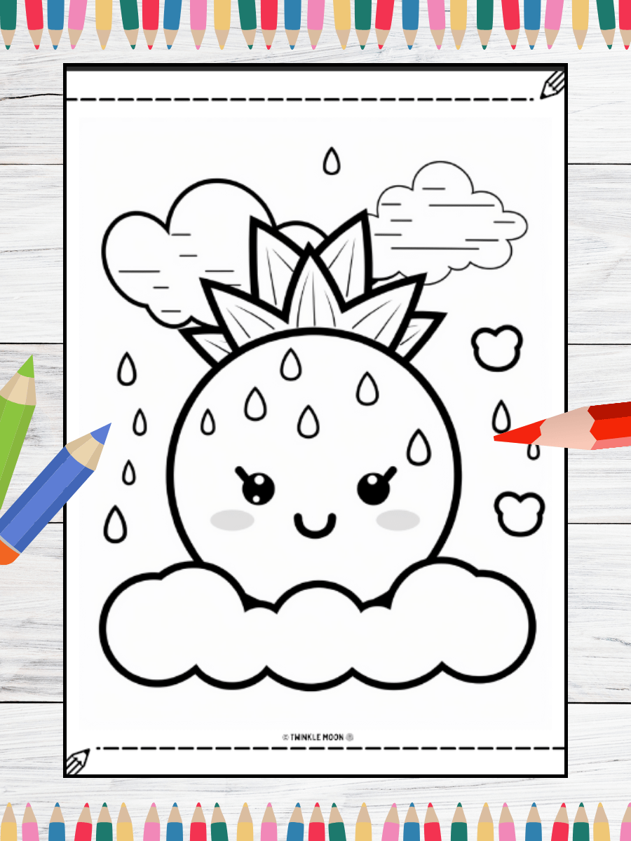 20 Cute Kawaii Coloring Pages#3 (PDF Coloring Pages) product image (4)