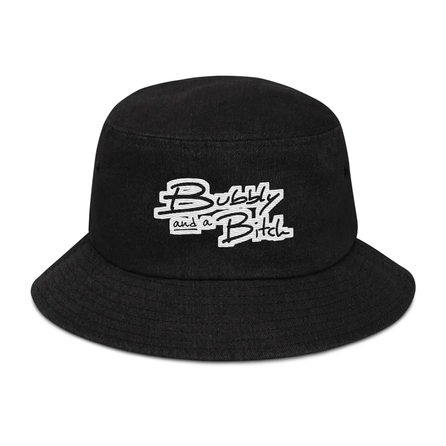 Bubbly and a B*tch (bubble design) denim bucket hat product image (1)