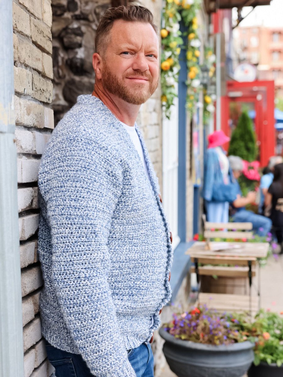 Men's Cobblestone Cardigan Crochet Pattern product image (3)
