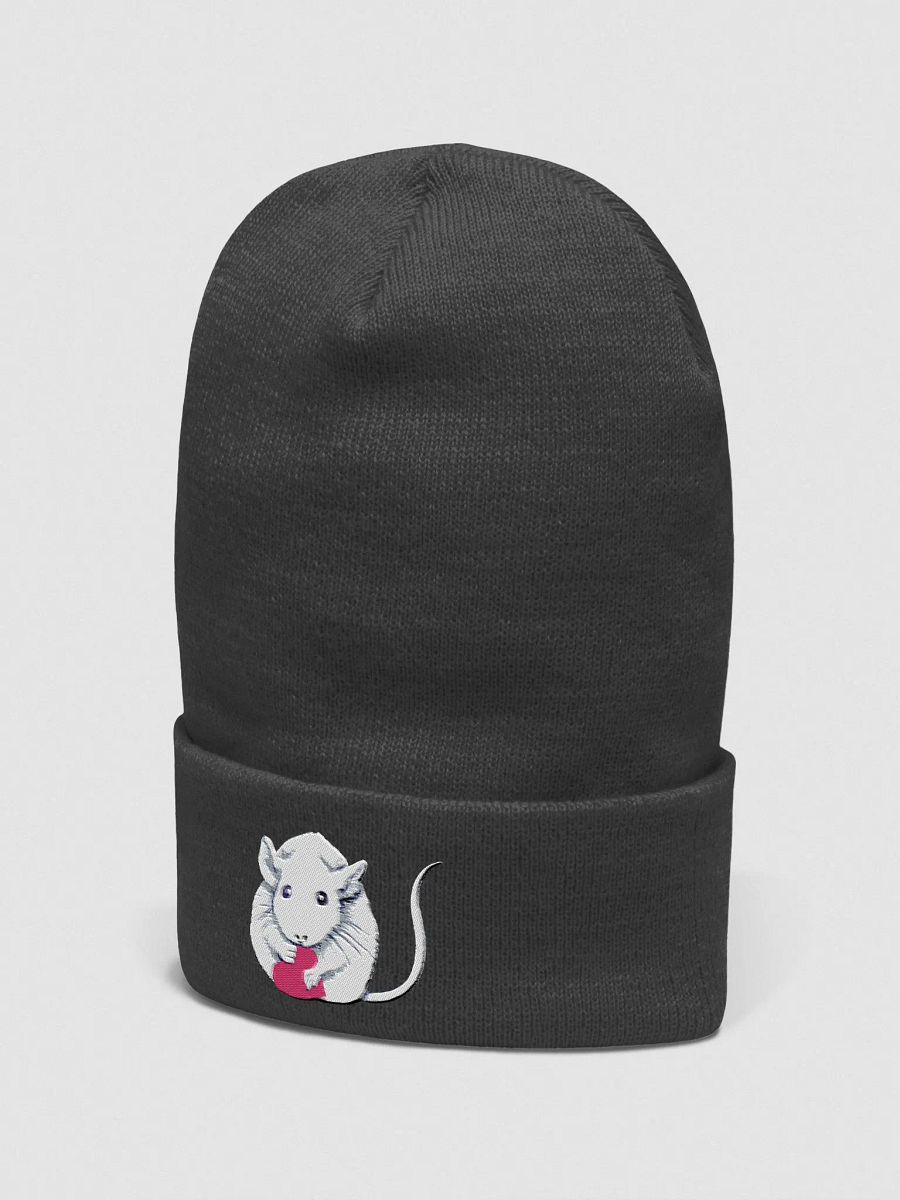 White rat with heart beanie product image (5)