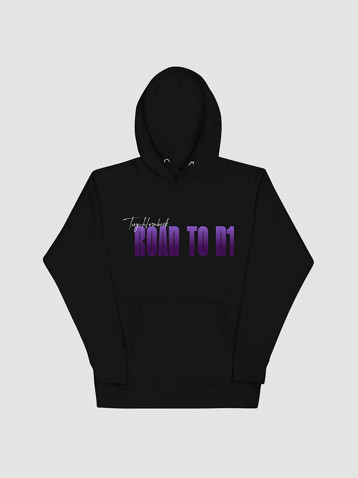 Troy Hornbeck - ROAD TO D1 - Black Hoodie with PURPLE product image (1)