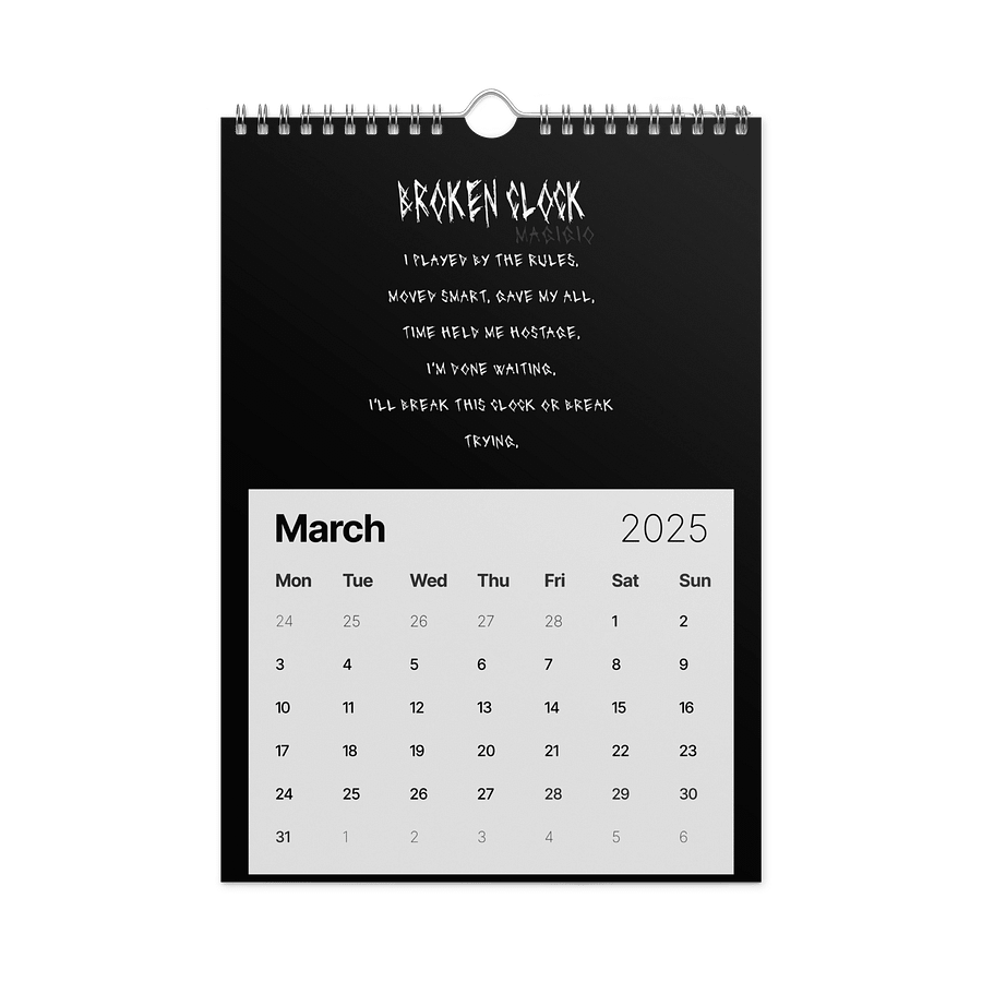 Magigio Broken Clock Wall Calendar product image (9)