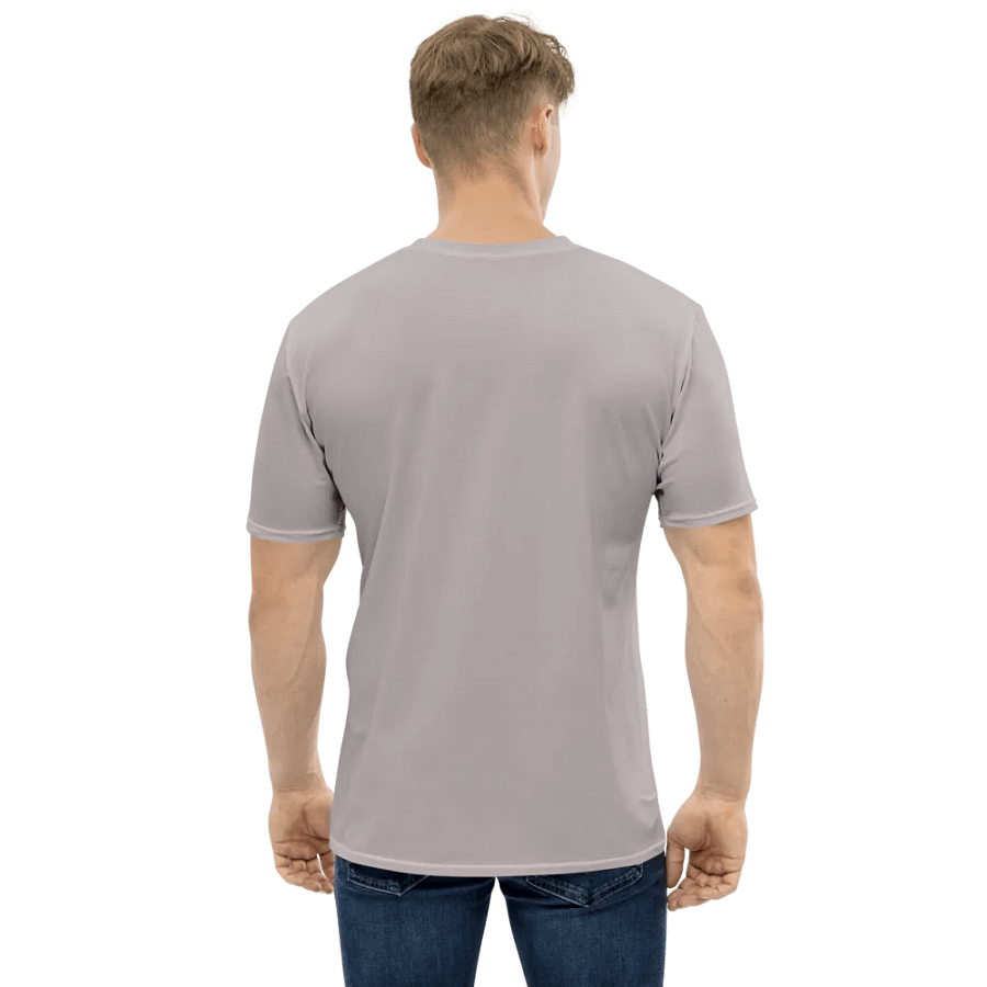 Plain Gray True Summer Men's Crewneck Polyester Heavyweight Premium T-Shirt by Treasure Pie product image (3)