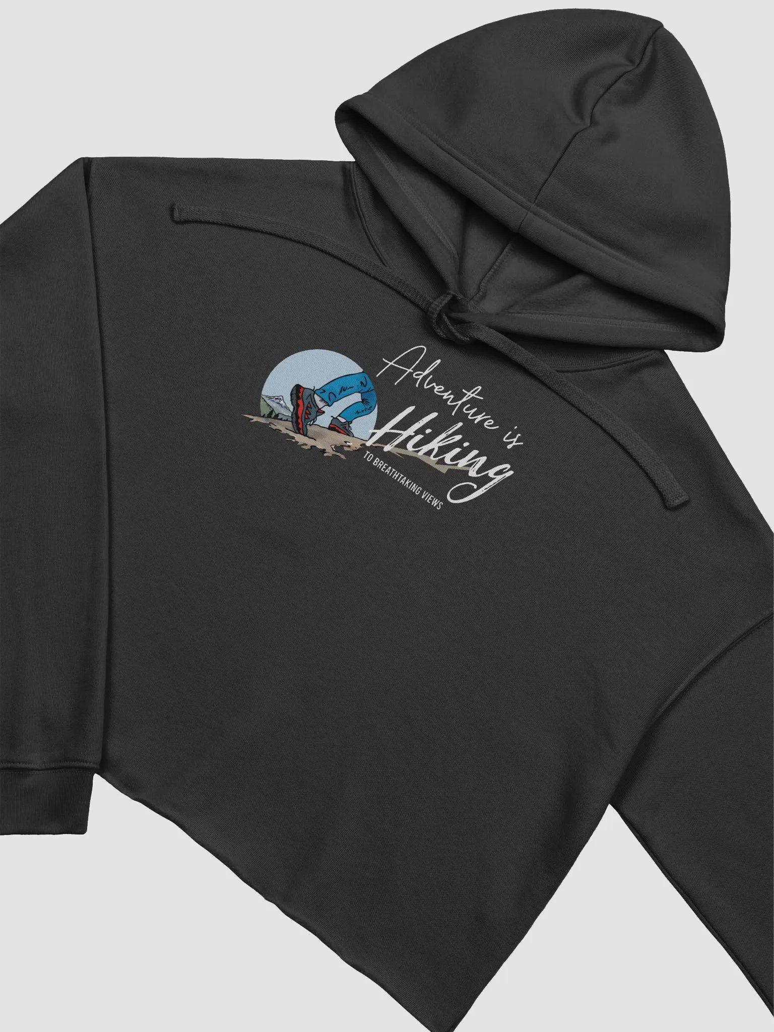 Fleece Crop Hoodie - Adventure is Hiking product image (4)