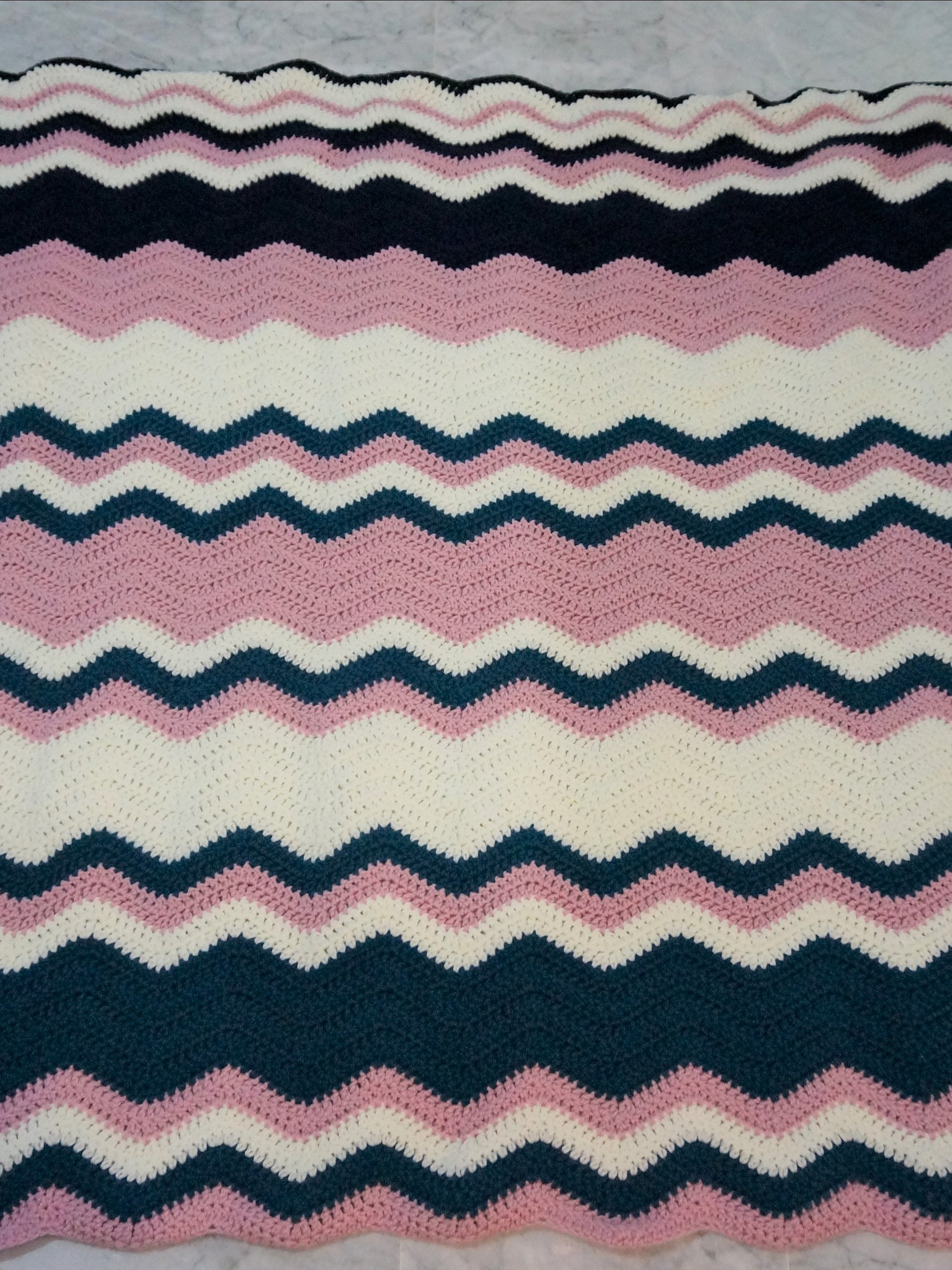 Easy ripple blanket pdf pattern product image (1)