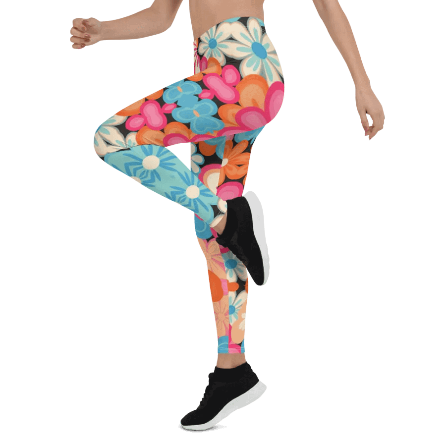 Retro Floral Fantasy All-Over Print Leggings product image (11)