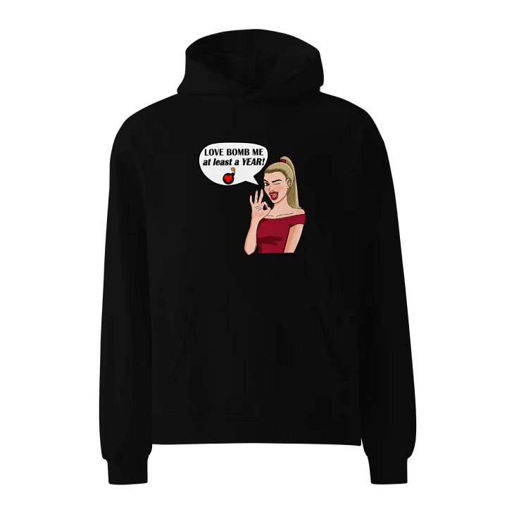 Love Bomb Me - premium, oversized hoodie product image (2)