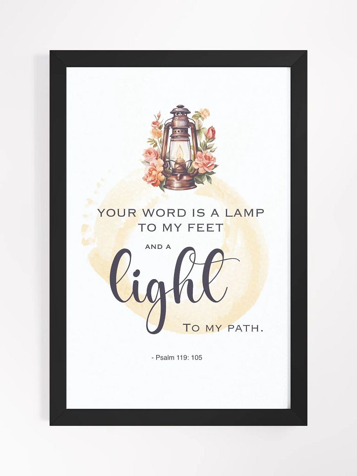 Your Word Is A Lamp To My Feet - Psalm 119: 105 - Framed Wall Art product image (1)