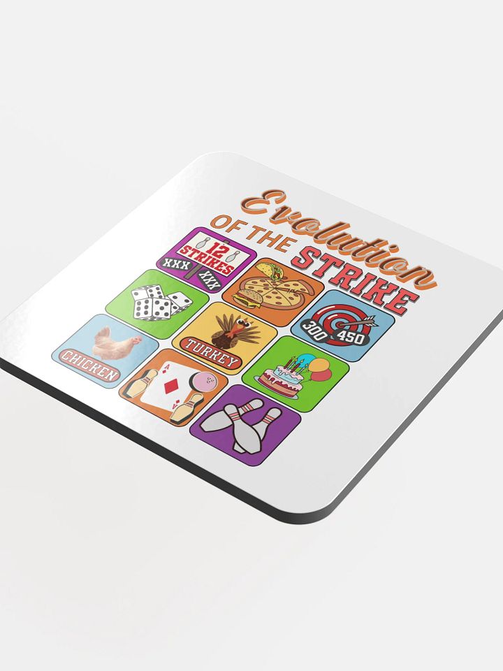 Evolution Of The Strike Bowling Cork Coaster Set product image (1)