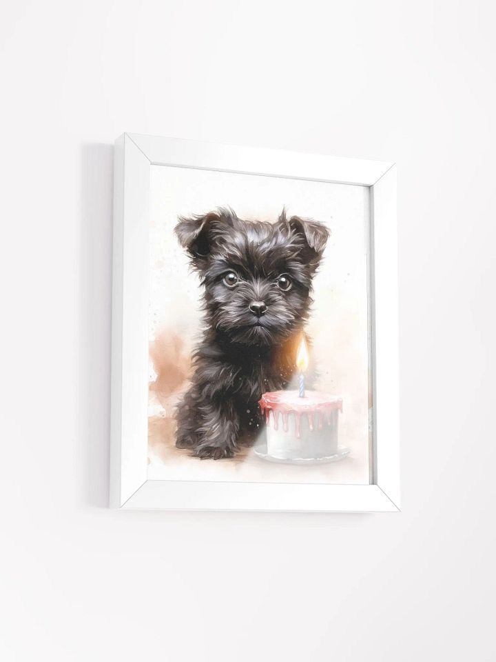 Affenpinscher Puppy With Birthday Cake Wall Art product image (2)