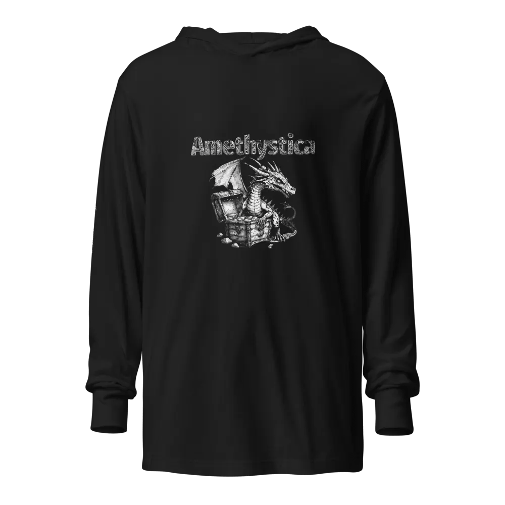 Bella+Canvas Hooded Long Sleeve: Rock On Dragon with Treasure Chest product image (1)