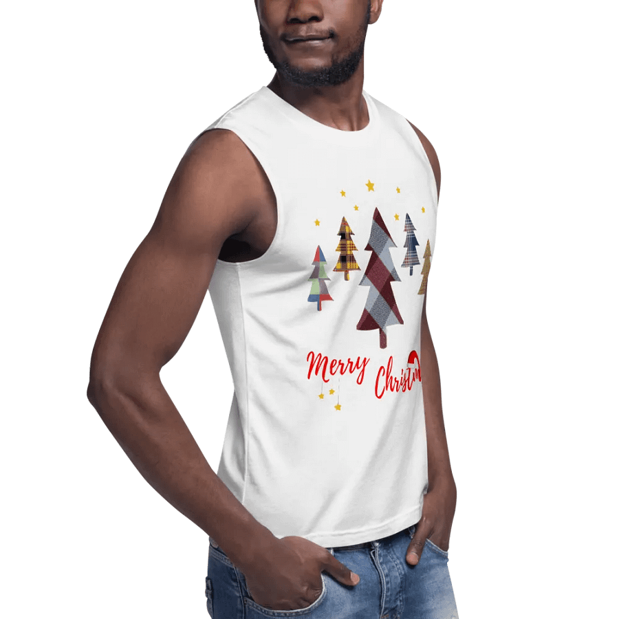 Happy Holidays in Christmas Muscle Tank product image (7)