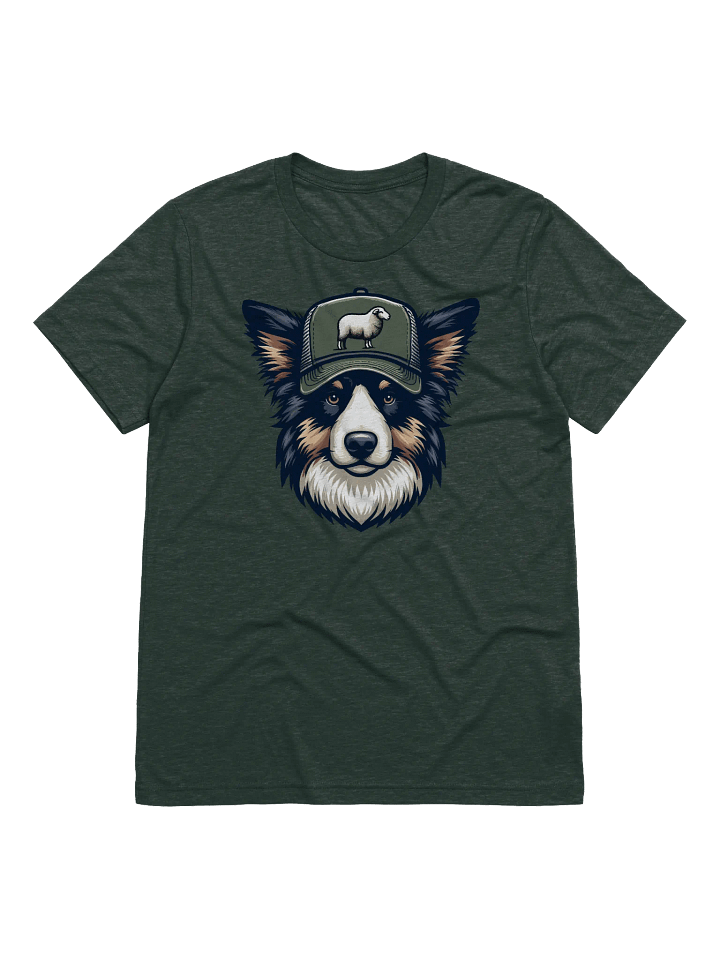 Border Collie in Trucker Hat with Sheep - Tri Blend Premium T-Shirt product image (1)