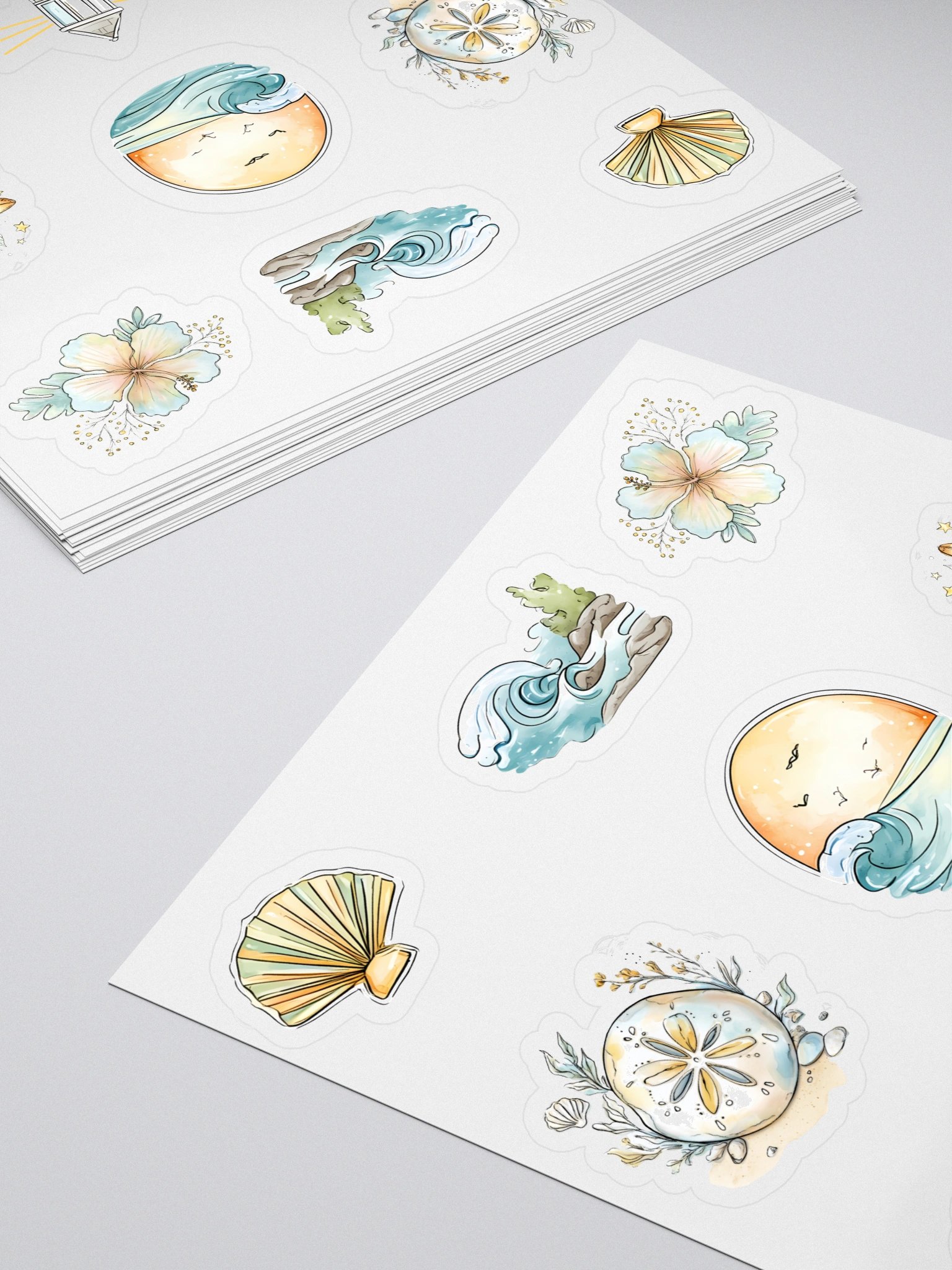Coastal Dreams – Watercolor Summer Sticker Set product image (4)