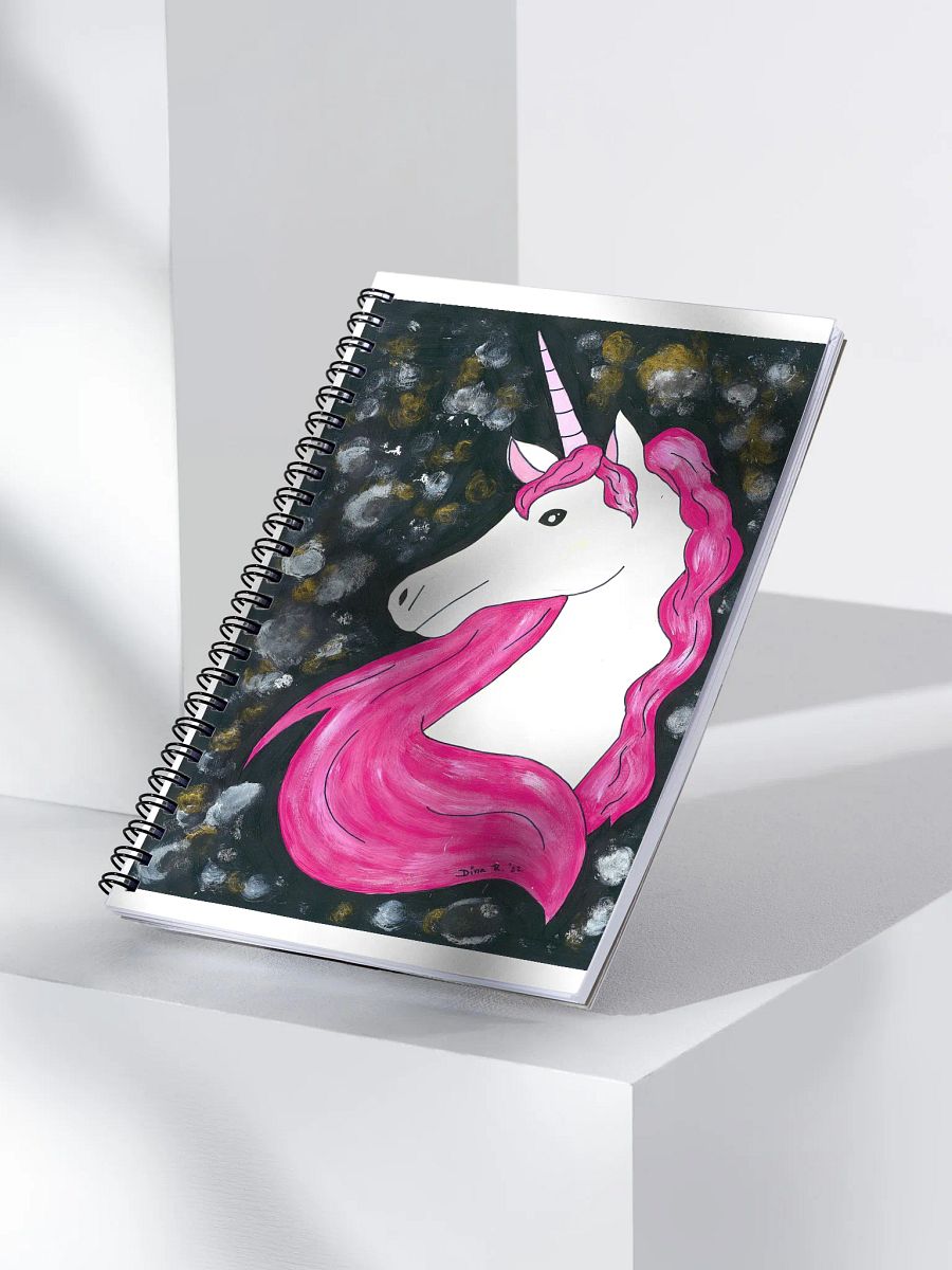 Unicorn (art by Dina R.) acrylic painting picture - Spiral Notebook product image (3)