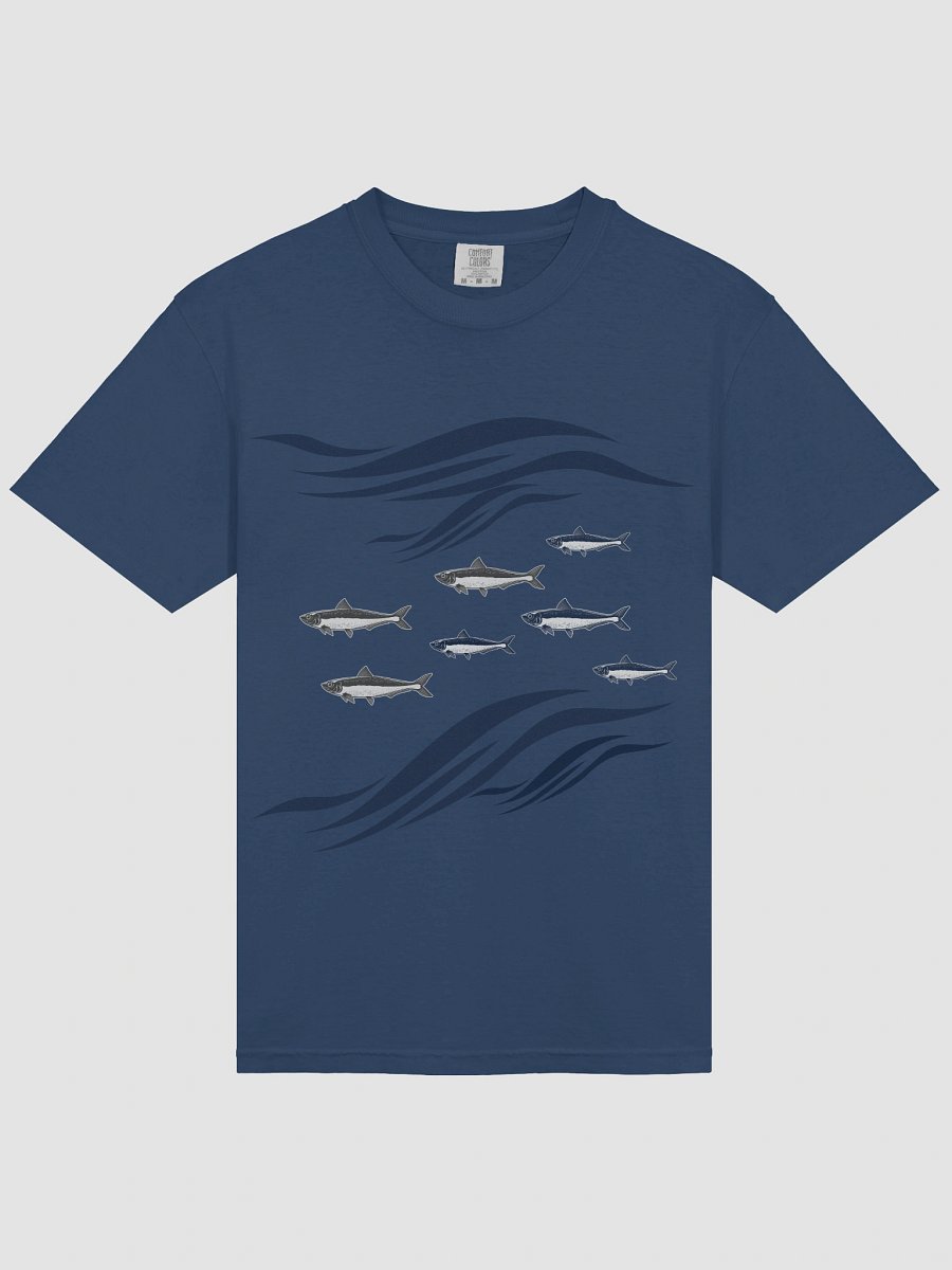 Sardines In Waves Heavyweight 100% Cotton T-Shirt product image (3)