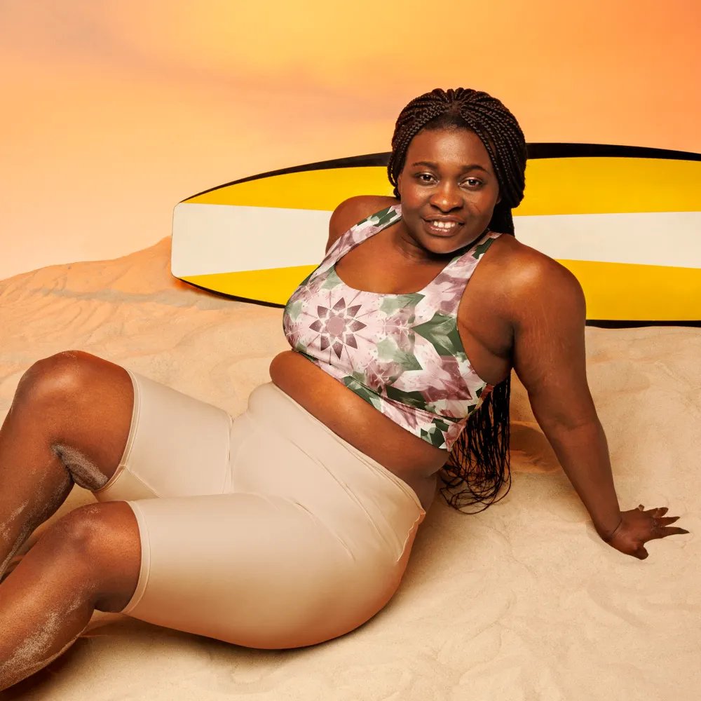 Kaleidoscope Mandala Garden Longline Sports Bra product image (7)