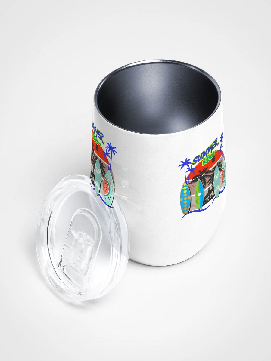 Summer Vibes Wine Tumbler gift for beach surfers friends Colleagues sons dads product image (3)
