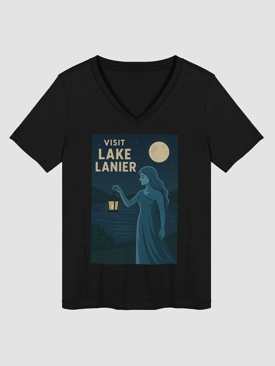 Lake Lanier Blue Lady Ladies V-Neck Tee product image (3)