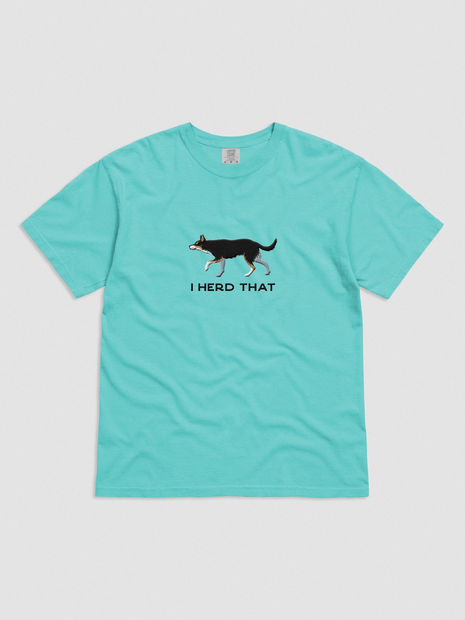 I Herd That T-Shirt(Embroidered) of an Australian Kelpie(Black Tricolor) product image (4)