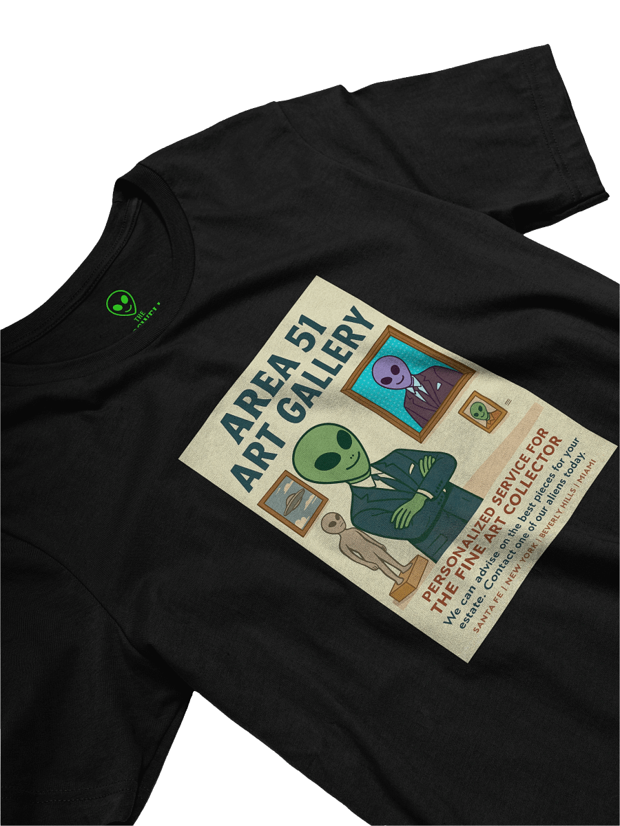 Area 51 Santa Fe Art Gallery Roswell Aliens 1950's Retro Poster Unisex T-Shirt product image (29)