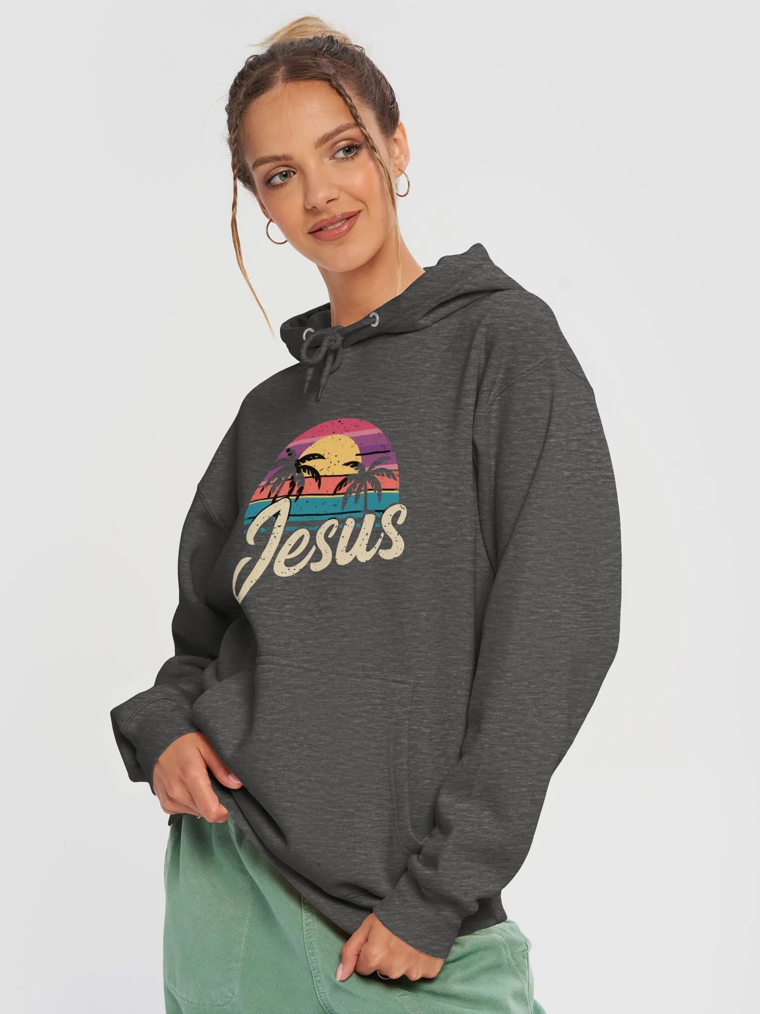 Retro Sunset Jesus Hoodie product image (5)