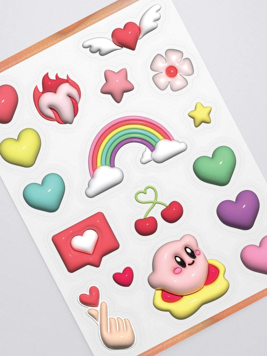 Pink Vibes ~ '3D' Sticker Sheet ♡ product image (2)