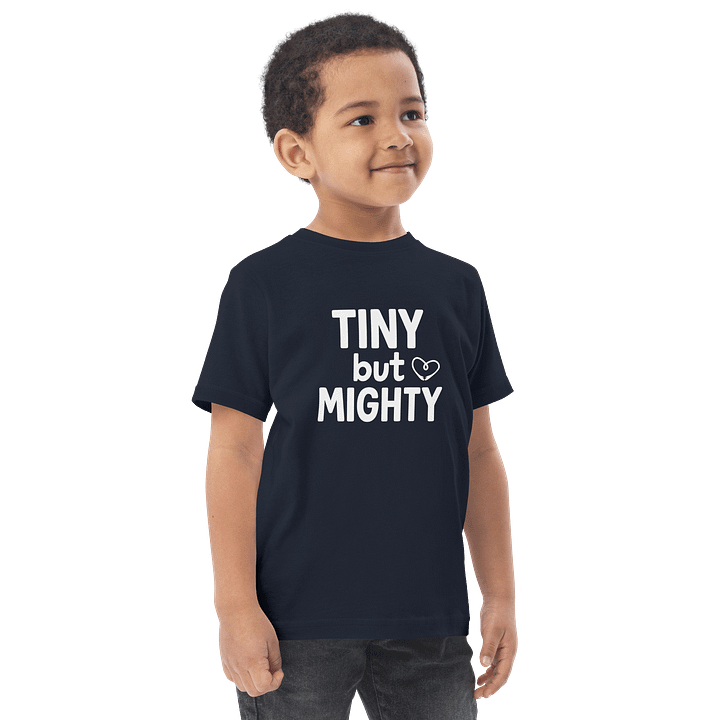 Tiny but Mighty Heart Toddler Jersey T-Shirt product image (2)