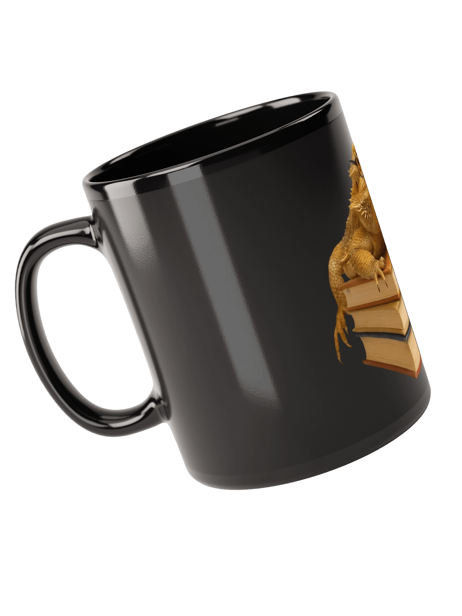'BOOK WORM' BLACK MUG product image (3)