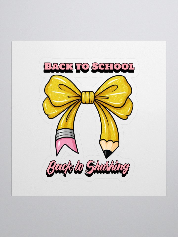 Shiny Back-to-School Bow Kiss Cut Stickers product image (1)