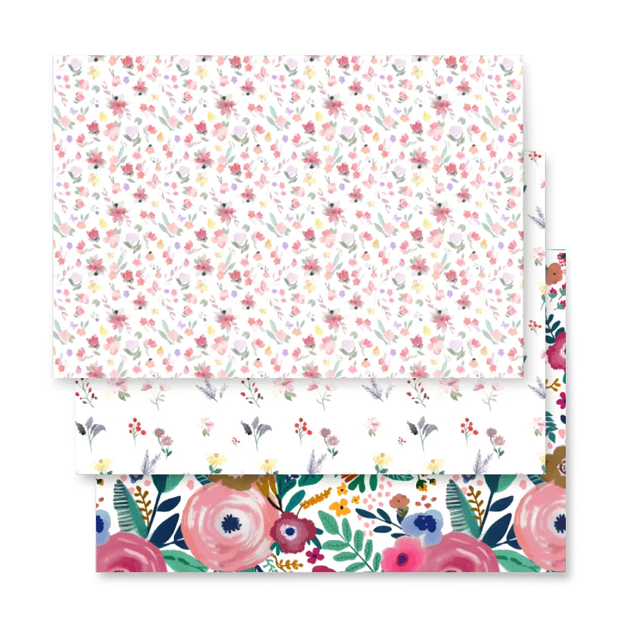 Watercolor Floral Wrapping Sheet Set product image (4)